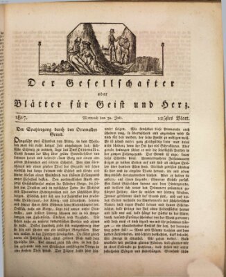 Der Gesellschafter oder Blätter für Geist und Herz Mittwoch 30. Juli 1817