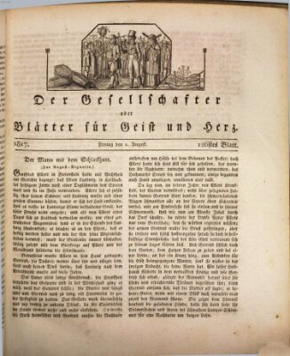Der Gesellschafter oder Blätter für Geist und Herz Freitag 1. August 1817