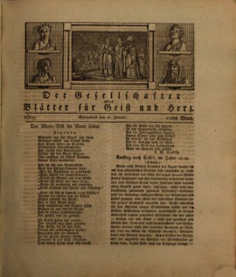 Der Gesellschafter oder Blätter für Geist und Herz Samstag 16. Januar 1819