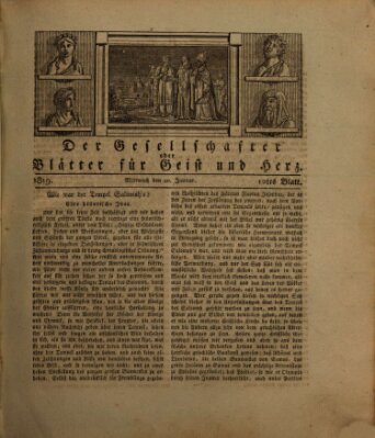 Der Gesellschafter oder Blätter für Geist und Herz Mittwoch 20. Januar 1819