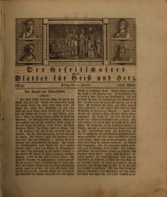 Der Gesellschafter oder Blätter für Geist und Herz Freitag 22. Januar 1819