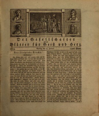 Der Gesellschafter oder Blätter für Geist und Herz Montag 25. Januar 1819