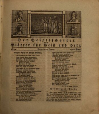 Der Gesellschafter oder Blätter für Geist und Herz Freitag 29. Januar 1819