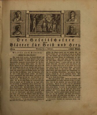 Der Gesellschafter oder Blätter für Geist und Herz Montag 8. Februar 1819