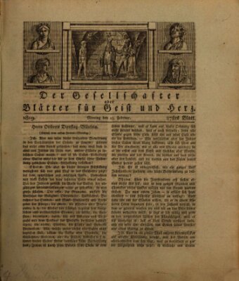 Der Gesellschafter oder Blätter für Geist und Herz Montag 15. Februar 1819