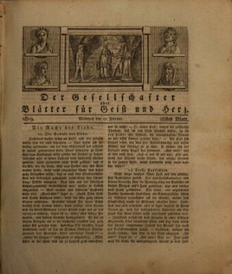 Der Gesellschafter oder Blätter für Geist und Herz Mittwoch 17. Februar 1819