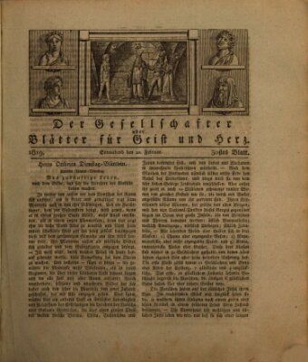 Der Gesellschafter oder Blätter für Geist und Herz Samstag 20. Februar 1819