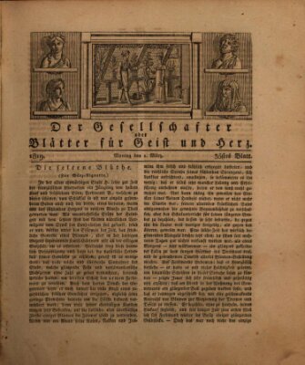 Der Gesellschafter oder Blätter für Geist und Herz Montag 1. März 1819