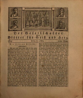 Der Gesellschafter oder Blätter für Geist und Herz Freitag 5. März 1819