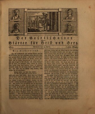 Der Gesellschafter oder Blätter für Geist und Herz Mittwoch 28. April 1819