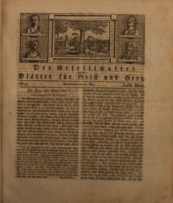 Der Gesellschafter oder Blätter für Geist und Herz Samstag 22. Mai 1819