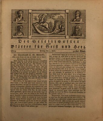 Der Gesellschafter oder Blätter für Geist und Herz Freitag 4. Juni 1819