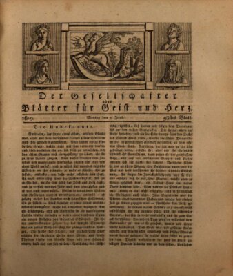 Der Gesellschafter oder Blätter für Geist und Herz Montag 7. Juni 1819