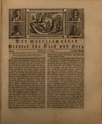 Der Gesellschafter oder Blätter für Geist und Herz Freitag 25. Juni 1819