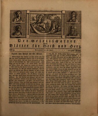 Der Gesellschafter oder Blätter für Geist und Herz Samstag 26. Juni 1819