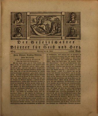 Der Gesellschafter oder Blätter für Geist und Herz Montag 28. Juni 1819