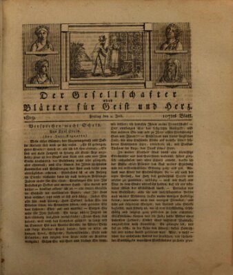 Der Gesellschafter oder Blätter für Geist und Herz Freitag 2. Juli 1819