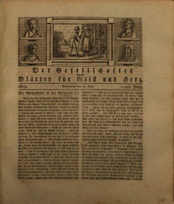 Der Gesellschafter oder Blätter für Geist und Herz Samstag 10. Juli 1819