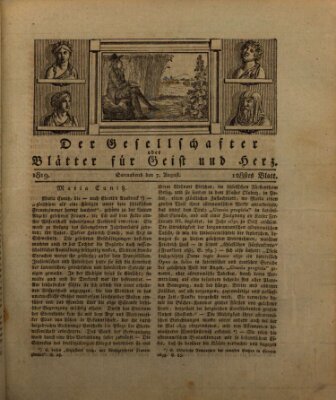 Der Gesellschafter oder Blätter für Geist und Herz Samstag 7. August 1819