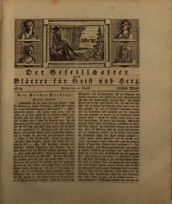 Der Gesellschafter oder Blätter für Geist und Herz Freitag 20. August 1819