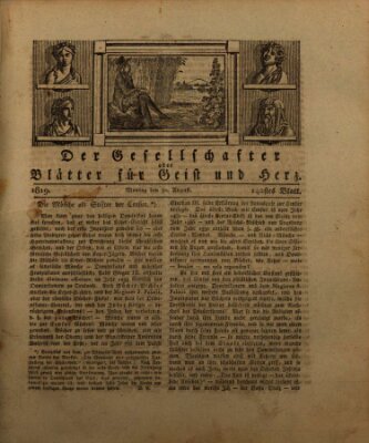 Der Gesellschafter oder Blätter für Geist und Herz Montag 30. August 1819