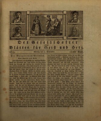 Der Gesellschafter oder Blätter für Geist und Herz Montag 13. September 1819