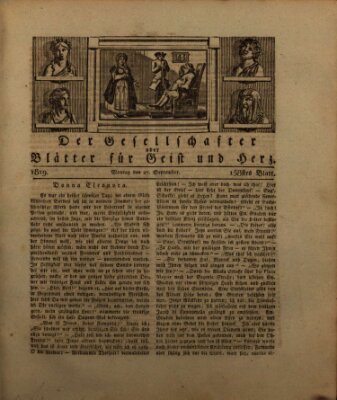 Der Gesellschafter oder Blätter für Geist und Herz Montag 27. September 1819