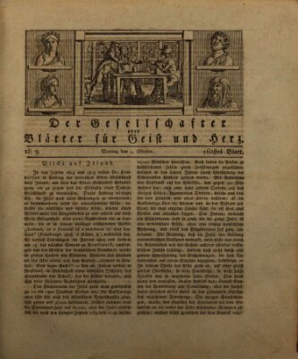 Der Gesellschafter oder Blätter für Geist und Herz Montag 4. Oktober 1819