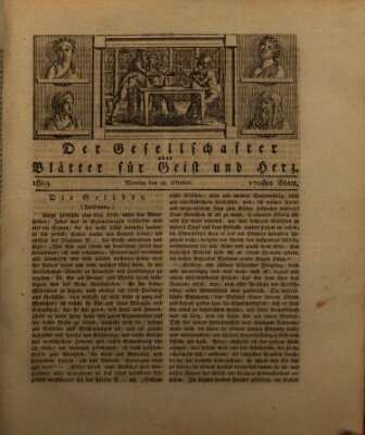 Der Gesellschafter oder Blätter für Geist und Herz Montag 18. Oktober 1819