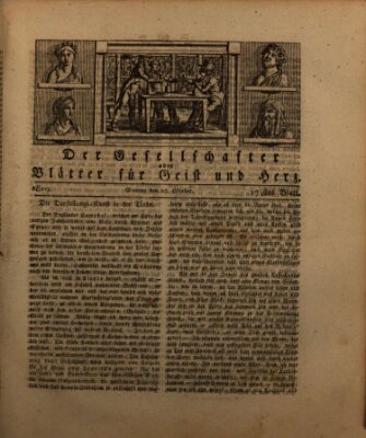 Der Gesellschafter oder Blätter für Geist und Herz Montag 25. Oktober 1819