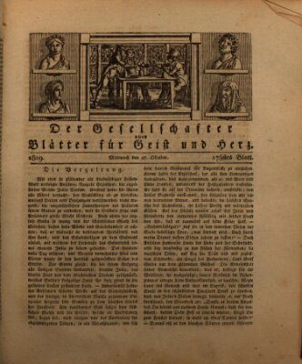 Der Gesellschafter oder Blätter für Geist und Herz Mittwoch 27. Oktober 1819