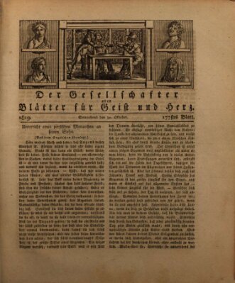 Der Gesellschafter oder Blätter für Geist und Herz Samstag 30. Oktober 1819