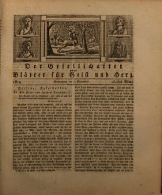 Der Gesellschafter oder Blätter für Geist und Herz Samstag 6. November 1819