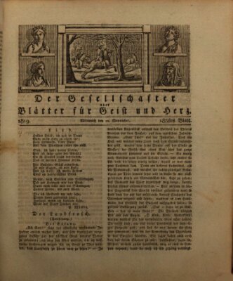 Der Gesellschafter oder Blätter für Geist und Herz Mittwoch 10. November 1819