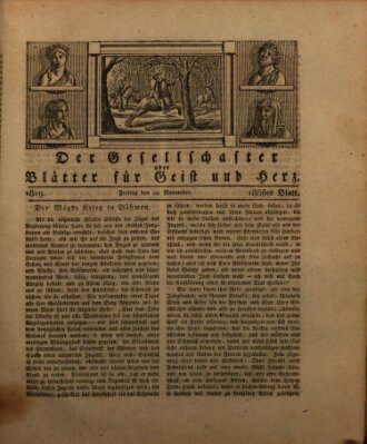 Der Gesellschafter oder Blätter für Geist und Herz Freitag 19. November 1819