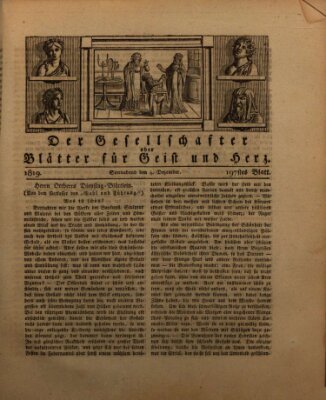 Der Gesellschafter oder Blätter für Geist und Herz Samstag 4. Dezember 1819