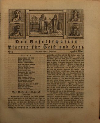 Der Gesellschafter oder Blätter für Geist und Herz Mittwoch 8. Dezember 1819