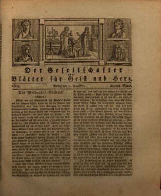 Der Gesellschafter oder Blätter für Geist und Herz Freitag 10. Dezember 1819