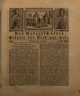 Der Gesellschafter oder Blätter für Geist und Herz Samstag 11. Dezember 1819