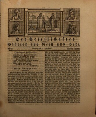 Der Gesellschafter oder Blätter für Geist und Herz Montag 13. Dezember 1819