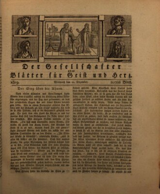 Der Gesellschafter oder Blätter für Geist und Herz Mittwoch 22. Dezember 1819
