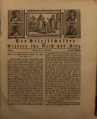 Der Gesellschafter oder Blätter für Geist und Herz Freitag 24. Dezember 1819