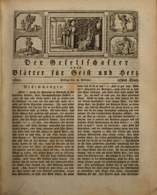 Der Gesellschafter oder Blätter für Geist und Herz Freitag 18. Februar 1820