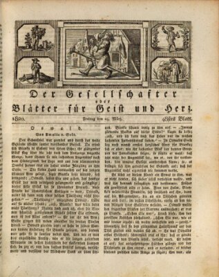 Der Gesellschafter oder Blätter für Geist und Herz Freitag 24. März 1820