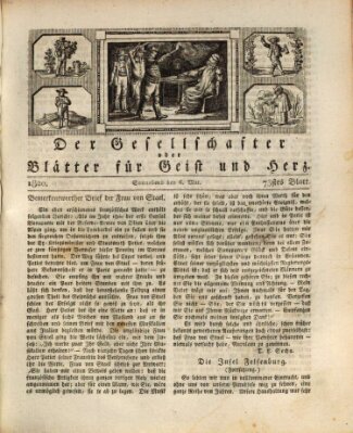 Der Gesellschafter oder Blätter für Geist und Herz Samstag 6. Mai 1820