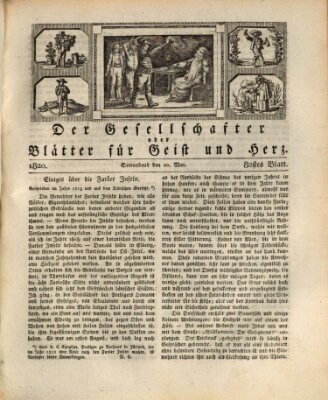 Der Gesellschafter oder Blätter für Geist und Herz Samstag 20. Mai 1820