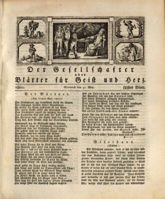 Der Gesellschafter oder Blätter für Geist und Herz Mittwoch 31. Mai 1820