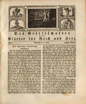 Der Gesellschafter oder Blätter für Geist und Herz Mittwoch 7. Juni 1820