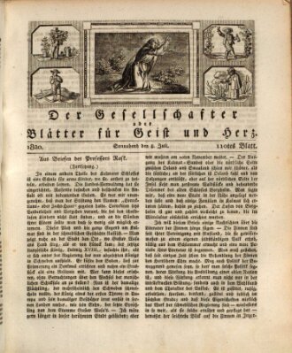 Der Gesellschafter oder Blätter für Geist und Herz Samstag 8. Juli 1820