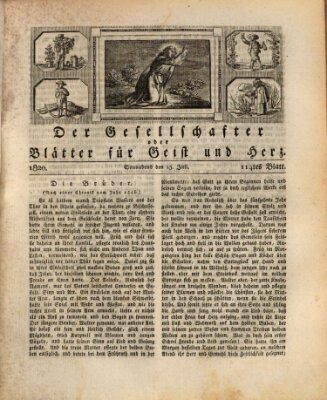 Der Gesellschafter oder Blätter für Geist und Herz Samstag 15. Juli 1820